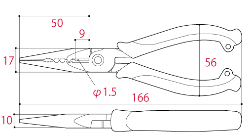 PW-232DG Kềm nhọn đa năng Nhật Bản