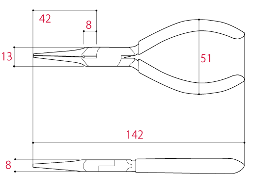 RN-125 bản vẽ kìm nhọn