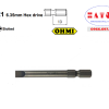 OHMI V-21M 0.8tx6.35x70(6x47.5) Đầu vít 2 cạnh  /Screw Driver Bits V-21 6.35mm Hex drive Slotted