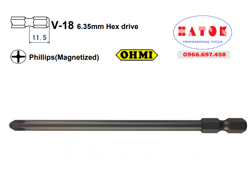 Mũi vặn vít bake OHMI V-18 No