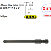 OHMI V-32 No.2x7x150(4.5x120) Mũi vặn vít điện tử bake/Screw Driver Bits V-32 6.35mm Hex drive Phillips