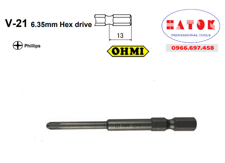 Mũi vặn vít điện tử bake OHMI V-21