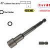 V-17B H11×100 OHMI Đầu vặn bulong đai ốc /Screw Driver Bits V-17 6.35mm Hex drive Nut Setter