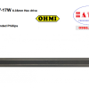V-17W No.3x6.35x250 OHMI Mũi vặn vít 4 cạnh / Screw Driver Bits V-17W 6.35mm Hex drive Double Ended Phillips