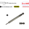 V-17T T45Hx8x75 OHMI Mũi vặn vít hoa thị có lỗ / Screw Driver Bits V-17 6.35mm Hex drive Hex-wave(tamper proof)