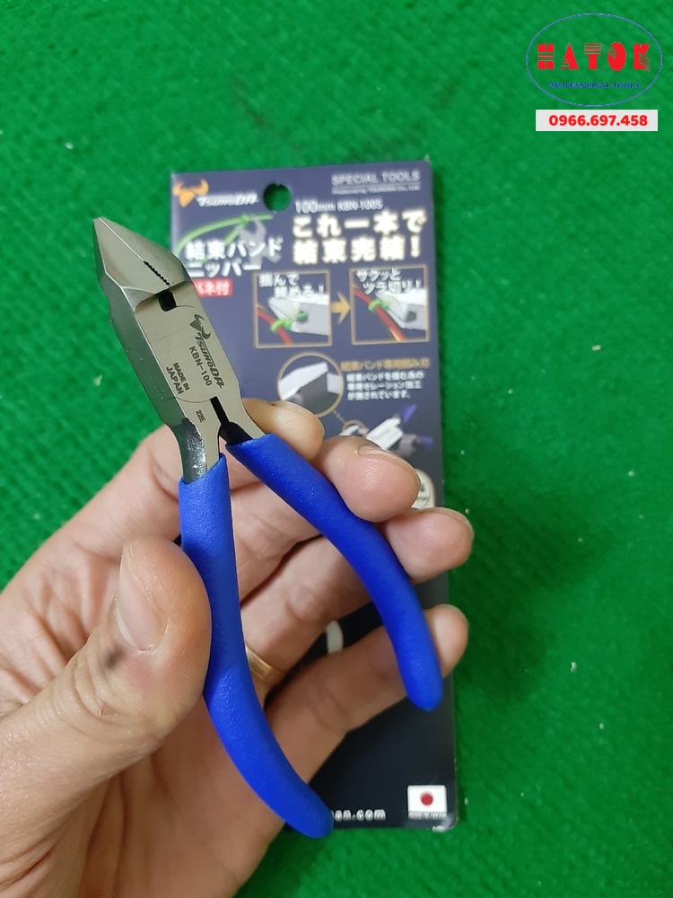 Kìm xiết và cắt dây rút nhựa Tsunoda KB-100S