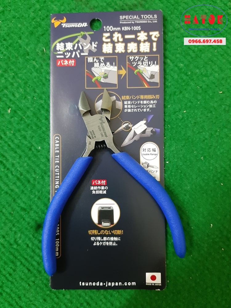 Kìm xiết và cắt dây rút nhựa Tsunoda KBN-100S