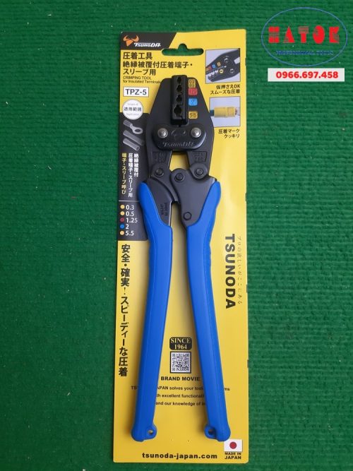 Kìm ép cos phủ nhựa TPZ-5 Tsunoda