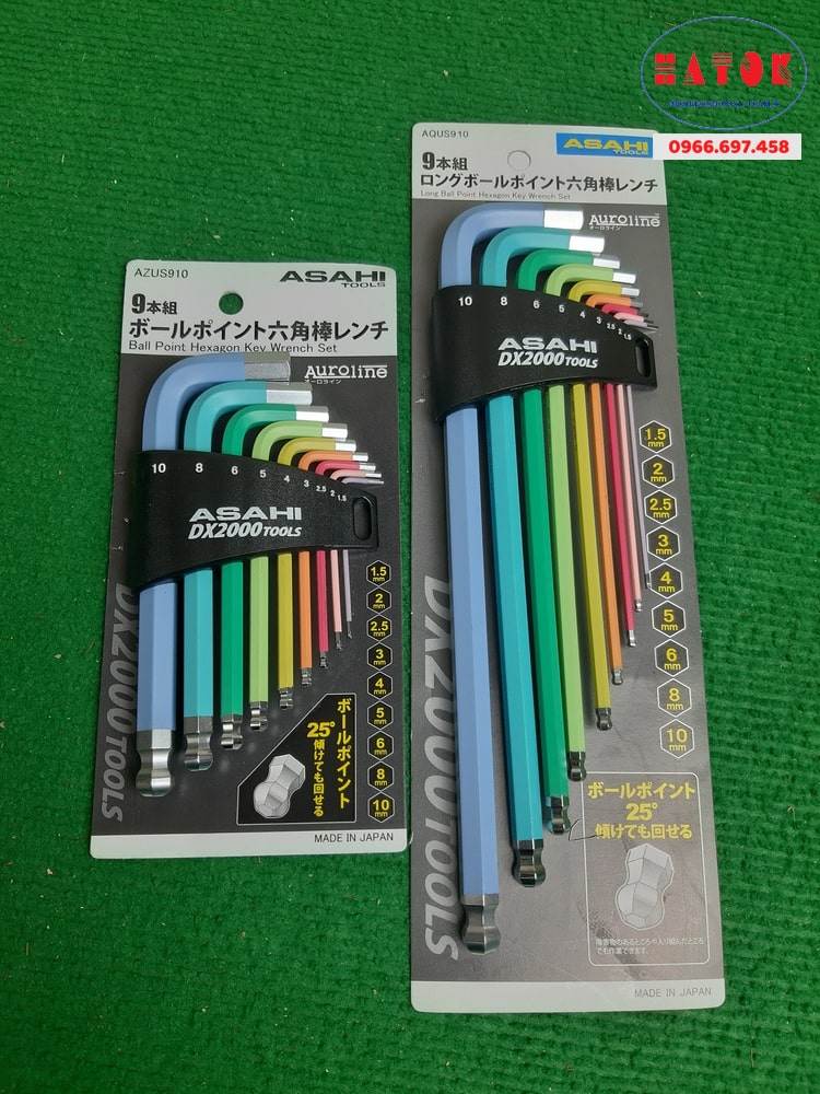 Bộ lục giác bi ngắn sơn tĩnh điện Asahi