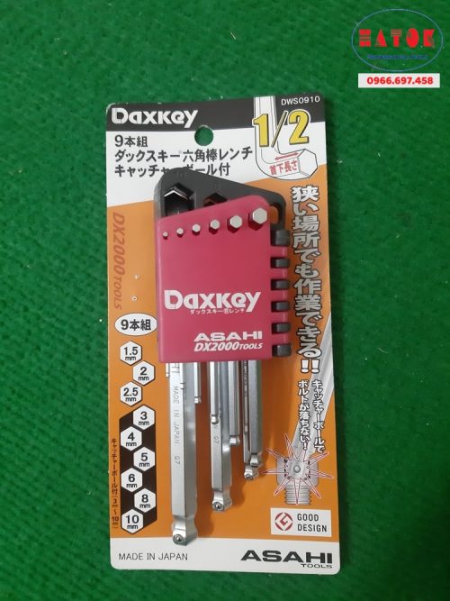 Bộ lục giác cổ ngắn đầu bi Asahi DWS0910