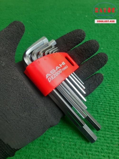 Bộ lục giác thường ngắn 1.5-10mm Asahi AXS0910