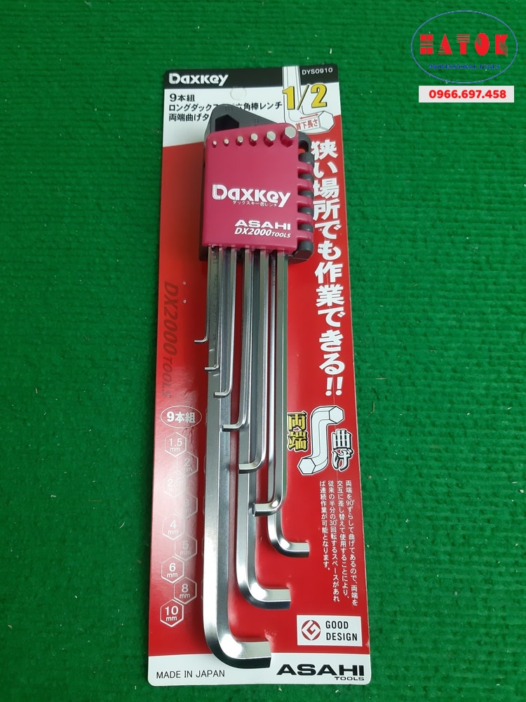 Bộ lục giác 2 đầu cong Asahi DYS0910