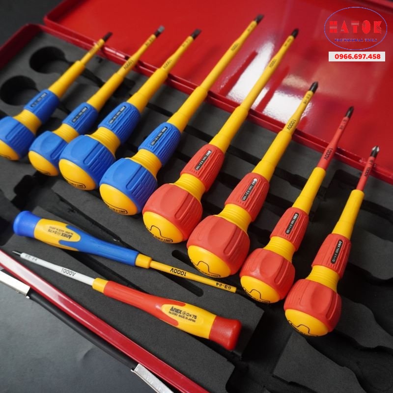 Insulated screwdriver set 1000V Anex HXT-7910