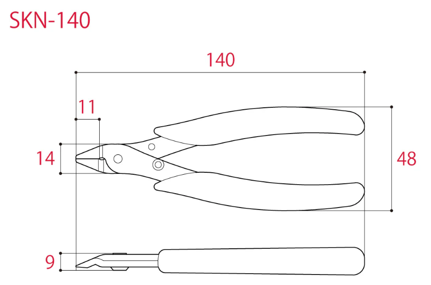 Kìm cắt nhựa Tsunoda SKN-140
