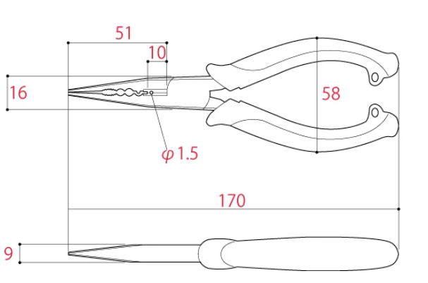 Stainless Steel Multi-nose Pliers Tsunoda SMS-150DG