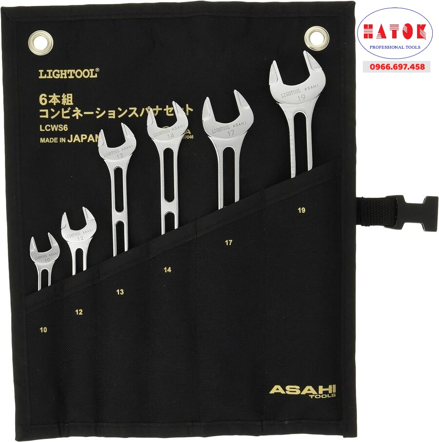Bộ cờ lê kết hợp siêu nhẹ Asahi LCWS