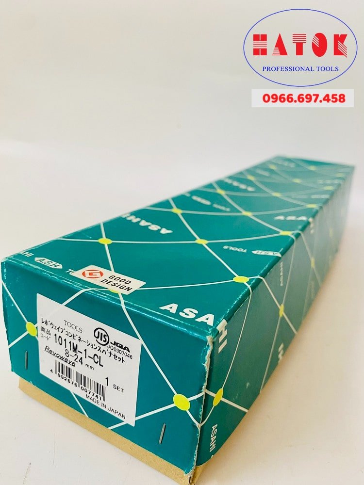 Bộ cờ lê vòng miệng 11 chi tiết Revowave Asahi 1011M-1-CL