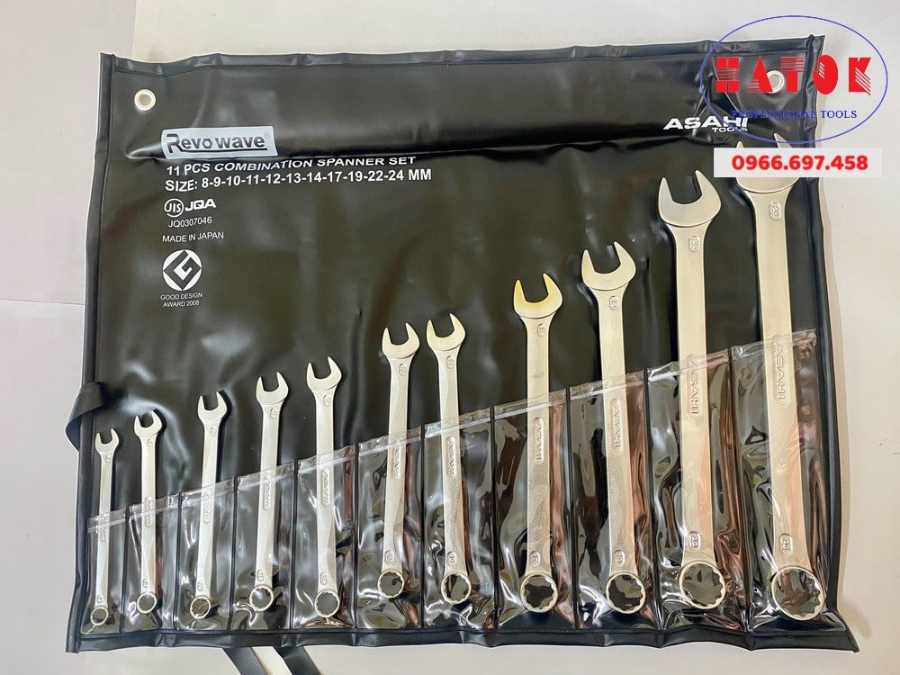 Bộ cờ lê vòng miệng Revowave Asahi 1011M-1-CL