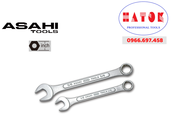 Cờ lê vòng miệng hệ inch Asahi