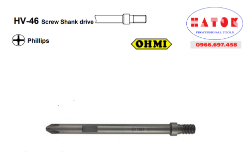 Mũi vít bake chuôi gài ren M6 OHMI HV-46 No.2x8x100(6x83)