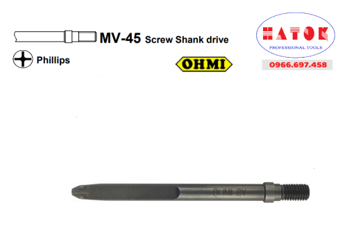 Mũi vít bake chuôi gài ren OHMI MV-45 No.2x6x74(5x59.5) SS