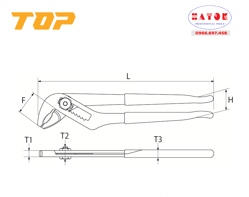 Kìm mỏ quạ có lò xo 7 inch Top DP-250
