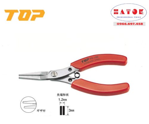 Kìm mũi vuông thép không gỉ Top FN-100