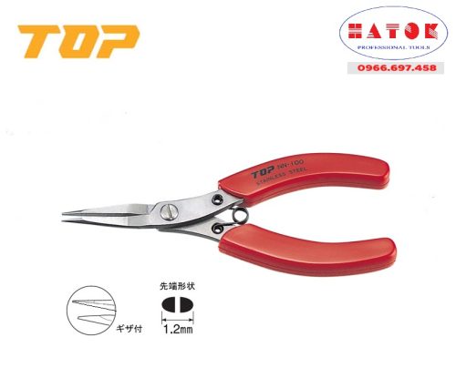 Kìm nhọn hàm phẳng thép không gỉ Top NN-100