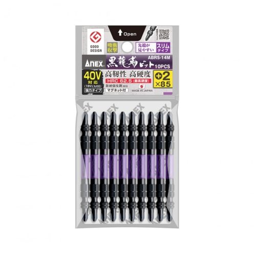 Vỉ 10 mũi vít rồng đen đầu nhỏ Anex ABRS-14M+2x85