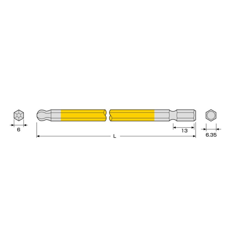 Mũi vít lục giác đầu bi 200mm Anex ACBP-6020