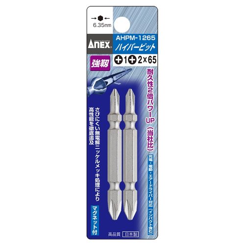 Vỉ mũi vít 2 đầu Anex AHPM-1265