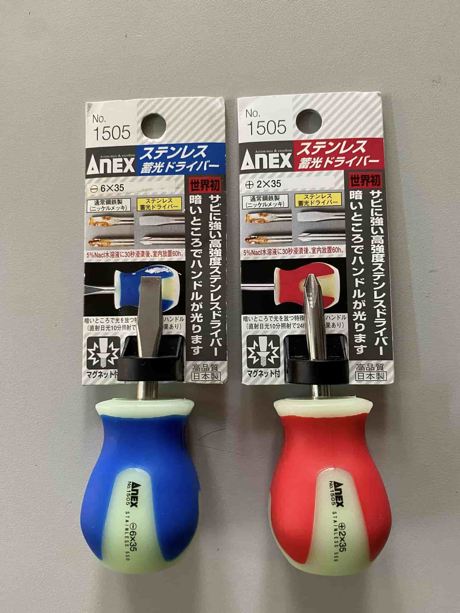 Tô vít lùn inox phát quang Anex