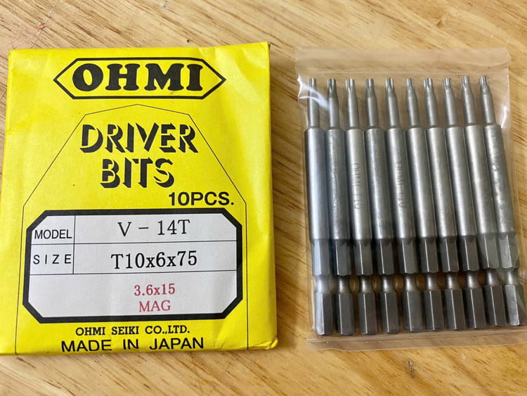 Đầu vặn vít hoa thị T10 OHMI V-14T T10x6x75(3.6x15) MAG